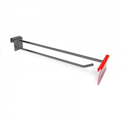 GANCHO GRIS PARA TUBO G2 CON PORTAPRECIOS Φ6MM 30-40CM