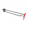 GANCHO GRIS PARA TUBO G2 CON PORTAPRECIOS Φ6MM 30-40CM